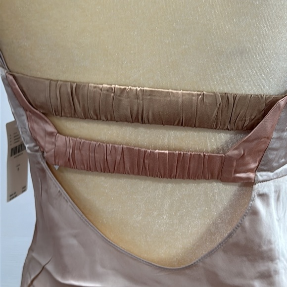 By Anthropologie Colorblock Satin Slip Dress Size Small - Picture 9 of 13